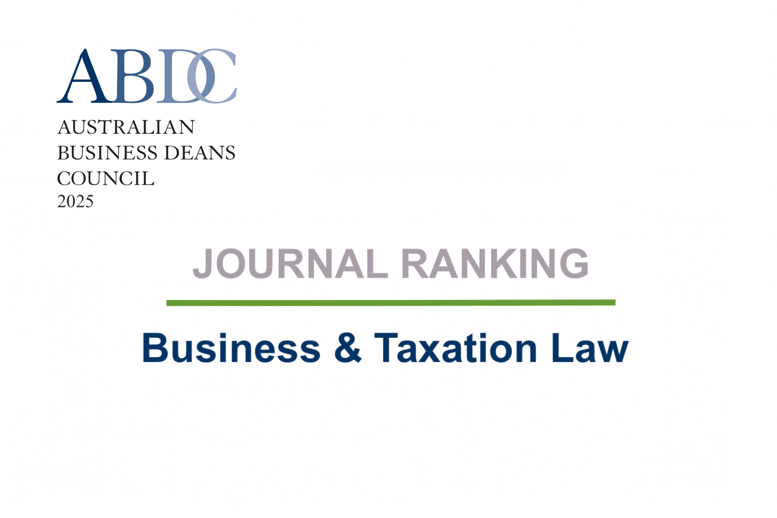 ABDC 2025 Business Journal List: Business & Taxation Law