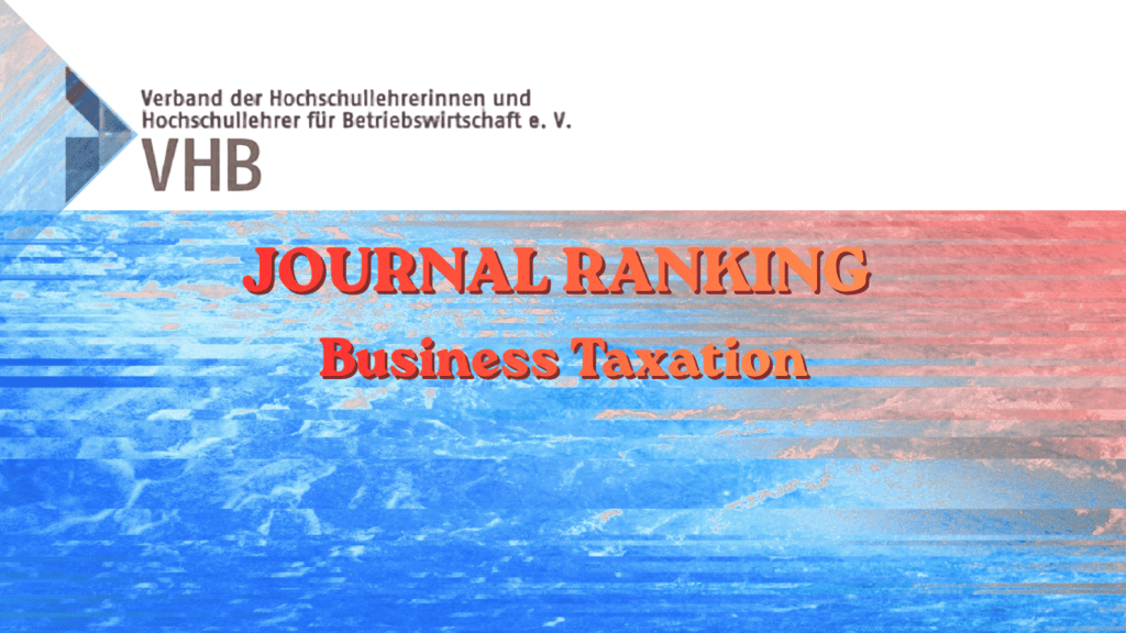 VHB Journal Ranking: Business Taxation
